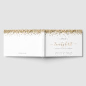 金ゴールドグリッター21歳の誕生日パーティー ゲストブック (全面)