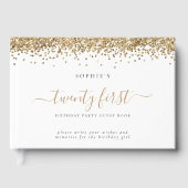 金ゴールドグリッター21歳の誕生日パーティー ゲストブック (正面)
