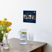 金ゴールドグリッター3写真卒業ウェルカムサイン 箔ポスター (レイダウン (キッチン))