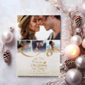 金ゴールドグリッター4写真クリスマス シーズンカード