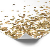 金ゴールドグリッター40th誕生日パーティー歓迎ポスター ポスター (角)