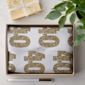 金ゴールドグリッター40th誕生日 薄葉紙 (ギフト)