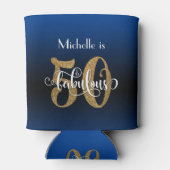 金ゴールドグリッター50とファブルーズブルーグラデーション誕生日 缶クーラー (裏面)