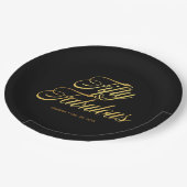 金ゴールドグリッター50と素晴らモダンしい50番目の誕生日 ペーパープレート (アングル)