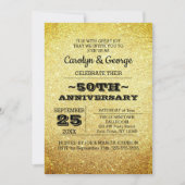 金ゴールドグリッター50周年記念パーティー 招待状 (正面)