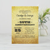 金ゴールドグリッター50周年記念パーティー 招待状 (スタンド正面)