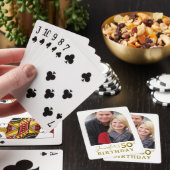 金ゴールドグリッター50回目の誕生日パーティーの写真 トランプ (インサイチュ)