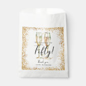 金ゴールドグリッター50誕生日 フェイバーバッグ (正面)