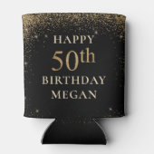 金ゴールドグリッター50誕生日 缶クーラー (裏面)