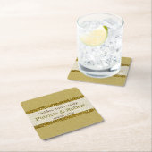 金ゴールドグリッター50th結婚ゴールデンアニバーズ スクエアペーパーコースター (インサイチュ)