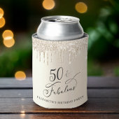 金ゴールドグリッター50th誕生日パーティー 缶クーラー