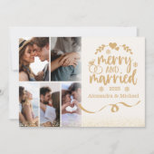 金ゴールドグリッター6写真メリー&結婚した シーズンカード (正面)