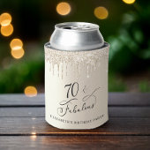 金ゴールドグリッター70th誕生日パーティー 缶クーラー