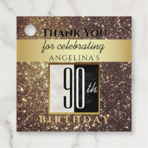 金ゴールドグリッター90th誕生日ありがとう