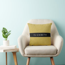 金ゴールドグリッター、グリッターの背景、名前 クッション