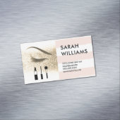 金ゴールドグリッター |ストライプ | Eye Lash美しい マグネット名刺 (インサイチュ)