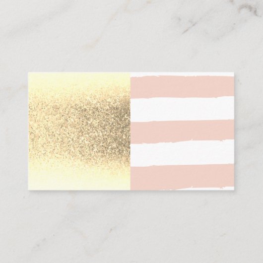 金ゴールドグリッター |ストライプ | Eye Lash美しい 名刺 (裏面)