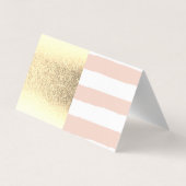 金ゴールドグリッター |ストライプ | Eye Lash美しい 名刺 (裏面)