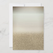 金ゴールドグリッター、バルーン、ハイヒールキンセアニェラ 招待状 (裏面)