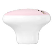 金ゴールドグリッター&ピンクフローラユニコーントレンディー セラミックノブ (側面)