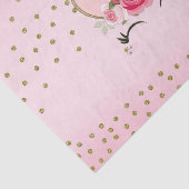 金ゴールドグリッター&ピンクフローラユニコーン誕生日パーティー 薄葉紙 (詳細)