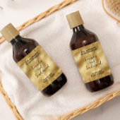 金ゴールドグリッター&フォイル化粧品ボトルラベル 長方形シール