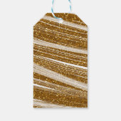 金ゴールドグリッター&ホワイトスパークルパーティーギフトラベル ギフトタグ (裏面)