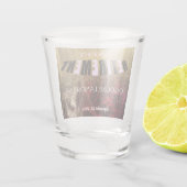 金ゴールドグリッター&レッド金ゴールド煙ハッピーリタイア ショットグラス (裏面)