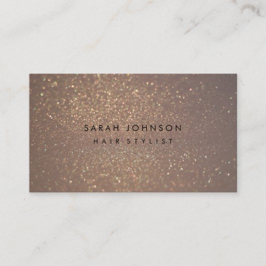 金ゴールドグリッター《写真》ぼけ味美容師名刺 名刺 (正面)