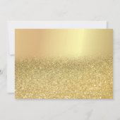 金ゴールドグリッター《写真》ぼけ味、レース、ひまわり日付を保存 セーブザデート (裏面)