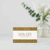 金ゴールドグリッター – 割引伝票 割引カード (スタンド正面)