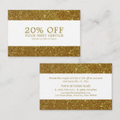 金ゴールドグリッター – 割引伝票 割引カード (正面/裏面)