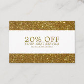 金ゴールドグリッター – 割引伝票 割引カード (正面)