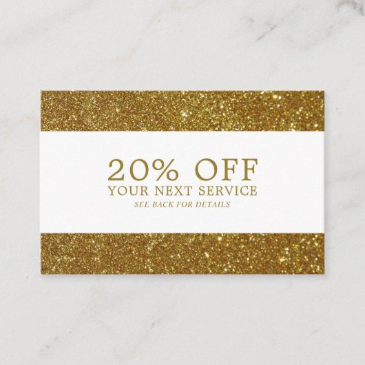 金ゴールドグリッター – 割引伝票 割引カード (正面)