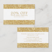 金ゴールドグリッター – 割引伝票 割引カード (正面/裏面)