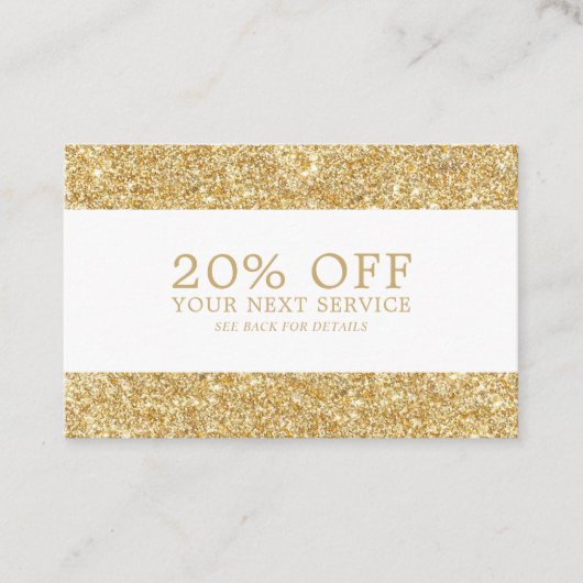 金ゴールドグリッター – 割引伝票 割引カード (正面)