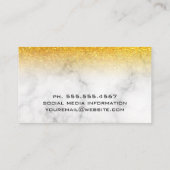 金ゴールドグリッター |大理石 名刺 (裏面)