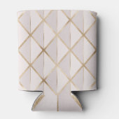 金ゴールドグリッター、幾何学的な菱形パターン。 缶クーラー (裏面)