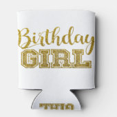 金ゴールドグリッター |誕生日女の子 缶クーラー (裏面)