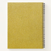 金ゴールドグリッター、輝き、グリッター背景 ノートブック (裏面)