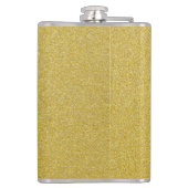 金ゴールドグリッター、輝き、グリッター背景 フラスク (裏面)