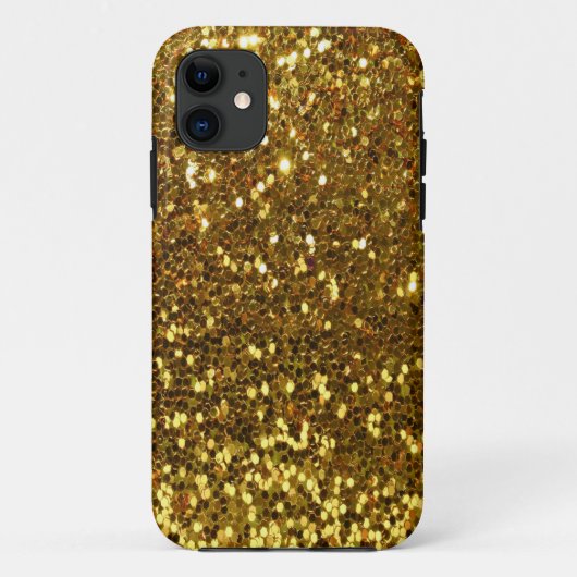 金ゴールドグリッター Case-Mate iPhoneケース (裏面)