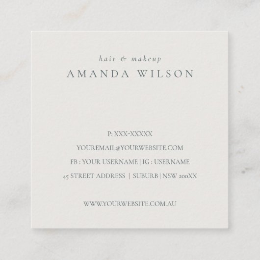 金ゴールドグリッターAgate Thank You For Order Discount スクエア名刺 (裏面)