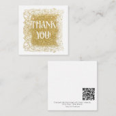 *~*金ゴールドグリッターAP62フラットノートカード ノートカード (正面/裏面)