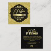 金ゴールドグリッターBBグロートリートメント スクエア名刺 (正面/裏面)