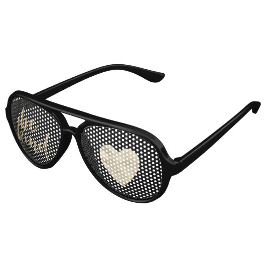 金ゴールドグリッターBe Kindハート感動的引用文 アビエーターサングラス (アングル)