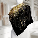 金ゴールドグリッターGlam Monogram名  バンダナ<br><div class="desc">Glam金ゴールドグリッターモエレガントノグラムバンダナ黒い背景にトレンディーデザインを使用した、この金ゴールドシックなバンダナグリッターきらめくを簡単にカスタマイズできます。このデザインには、渦巻きと名前を持つ手書きのスクリプかわいらしト・モノグラムが表示されます。</div>