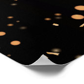 金ゴールドグリッターMs to Mrsブライダルシャワーへようこそ ポスター (角)