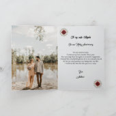 金ゴールドグリッターRuby Gems 40結婚th Anniversary カード (内部)