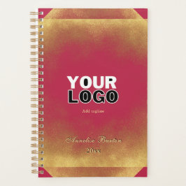 金ゴールドグリッターVivaマゼンダカスタムーロゴスローガン名 プランナー手帳